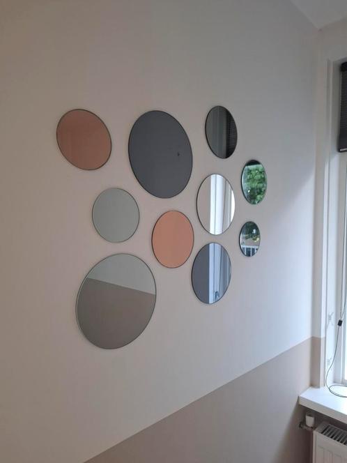 Ronde spiegels, Huis en Inrichting, Woonaccessoires | Spiegels, Zo goed als nieuw, Minder dan 50 cm, Minder dan 100 cm, Rond, Ophalen