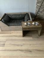 Hondenmand+voerbak steigerhout, Dieren en Toebehoren, Honden-accessoires, Ophalen, Gebruikt
