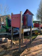 Speelhuisje met glijbaan laag, Kinderen en Baby's, Speelgoed | Buiten | Speelhuisjes, Ophalen, Gebruikt, Hout