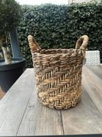 Rieten mand met plastic binnenkant - als nieuw!, Huis en Inrichting, Woonaccessoires | Schalen en Manden, Mand, Rond, Ophalen of Verzenden