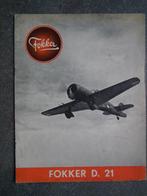 FOKKER D.21 D.XXI BROCHURE MOBILISATIE LVA jachtvliegtuig, Verzamelen, Ophalen of Verzenden, Gebruikt