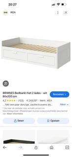 Bed IKEA brimnes, Huis en Inrichting, Slaapkamer | Bedden, Nieuw, 90 cm, Ophalen of Verzenden, Wit
