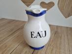 Mooie Vintage Franse Water / Wijn Kan EAU Keramiek Porselein, Verzenden