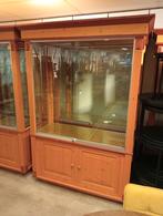 Jugendstil grenen vitrine kasten nu €275 per stuk 9 totaal, 150 tot 200 cm, Grenenhout, Jugendstil biedermeier winkel vitrine grenenkast