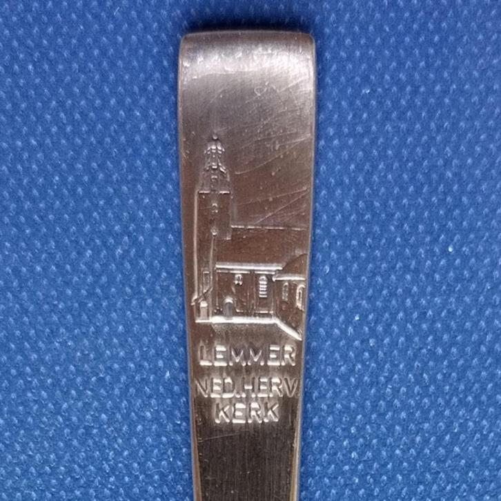verzilverd lepeltje N.H. Kerk Lemmer (SOLA 100), Friesland, Antiek en Kunst, Antiek | Bestek, Verzenden
