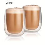 Set of 2 Double-Walled Thermal Glass Set - 250ml, Huis en Inrichting, Keuken | Servies, Nieuw, Ophalen of Verzenden, Glas, Effen