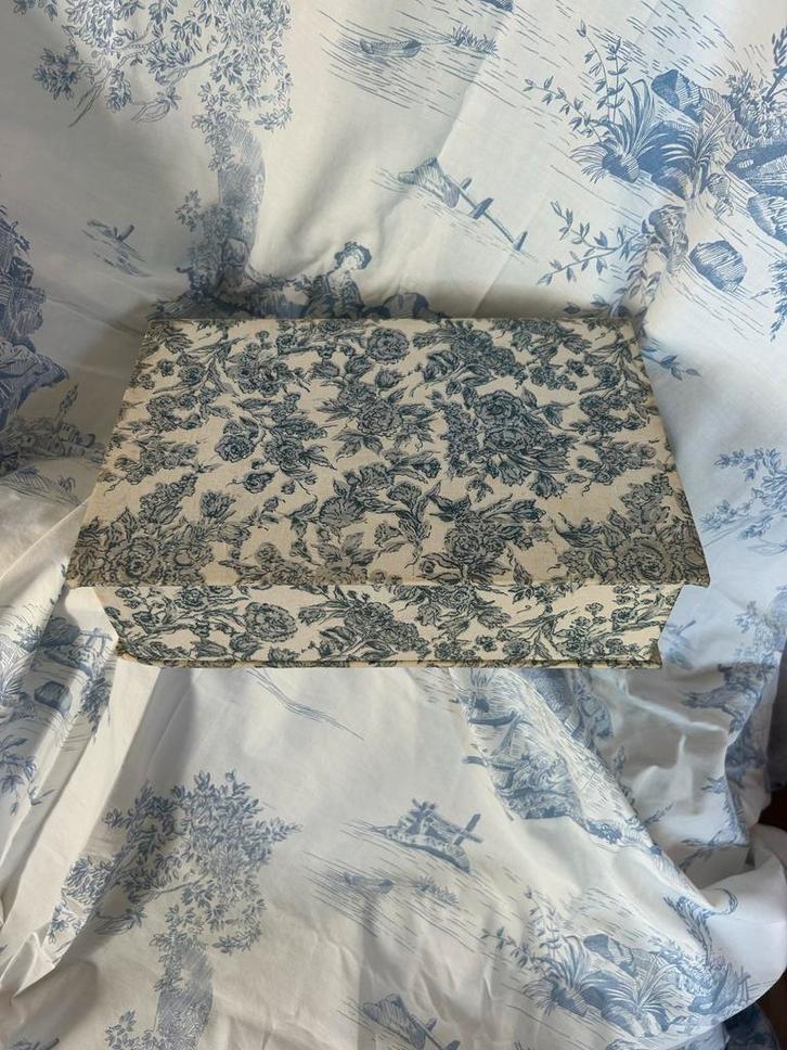 Antieke Toile de Jouy Sieradendoos - Prachtstuk! 32x21x 9 cm, Huis en Inrichting, Woonaccessoires | Kisten, Gebruikt, Minder dan 50 cm
