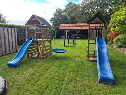 Groot speeltoestel, Kinderen en Baby's, Speelgoed | Buiten | Speeltoestellen, Gebruikt, Glijbaan, Klimwand, Schommel, Zandbak