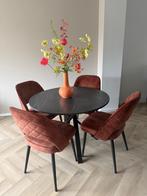 Ikea ronde eettafel zwart marmer, Huis en Inrichting, Tafels | Eettafels, Ophalen, Kunststof, Gebruikt, Rond