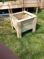 Bloembak handgemaakt grenenhout, Tuin en Terras, Bloembakken en Plantenbakken, Ophalen, Tuin, Minder dan 60 cm, Vierkant
