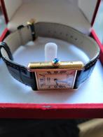 Cartier tank, Overige merken, Leer, Staal, Polshorloge