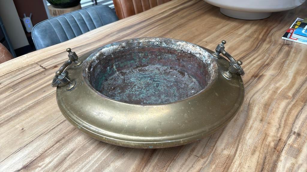 Plantenschaal messing, Ophalen of Verzenden, Halfschaduw, Minder dan 100 cm