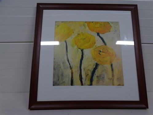 A5043. Corine Annelies van Dolder Lithografie, Ranonkel, Antiek en Kunst, Kunst | Schilderijen | Klassiek, Ophalen of Verzenden