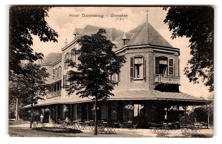 Breda, Ginneken, Hotel Duivelsbrug, Verzamelen, Ansichtkaarten | Nederland, Gelopen, Noord-Brabant, Voor 1920, Ophalen of Verzenden