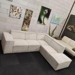 *Showroommodel | Hoekbank | Ribstof | Beige | Bank | Sofa, Huis en Inrichting, Banken | Bankstellen, 250 tot 300 cm, Hoekbank