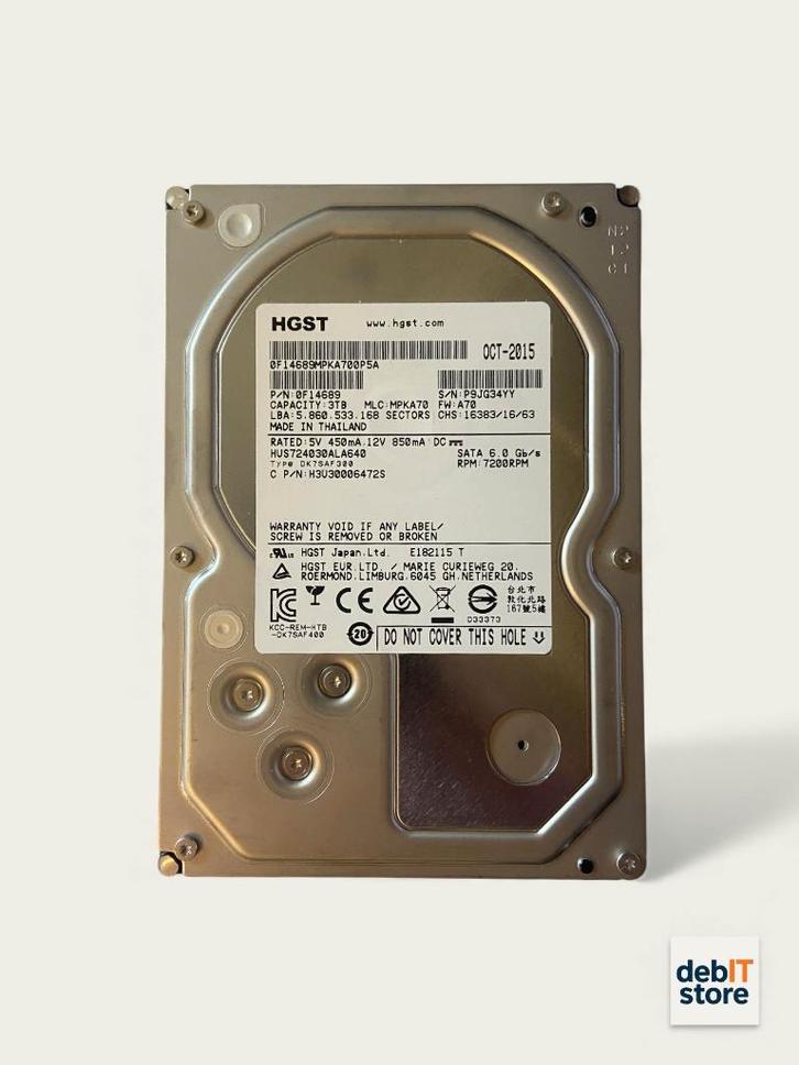 WD Ultrastar 3tb NAS HDD - Meerdere stuks, Computers en Software, Harde schijven, Gebruikt, Server, HDD, SATA, Ophalen of Verzenden