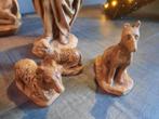 Antieke Kerststal Beelden - 16 Delig, Antiek en Kunst, Antiek | Religie, Ophalen of Verzenden