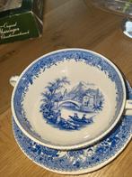 Drie soepkommen met onderbord V & BM Germany Burgenland, Antiek en Kunst, Antiek | Servies los, Ophalen of Verzenden