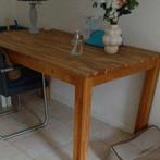massief licht eiken eettafel 150x90, Huis en Inrichting, Tafels | Eettafels, Ophalen, Gebruikt, Rechthoekig, 100 tot 150 cm