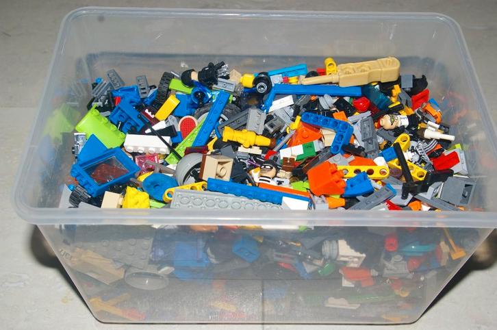 Bak vol KRE-O bouwstenen van Hasbro, Kinderen en Baby's, Speelgoed | Bouwstenen, Gebruikt, Ophalen of Verzenden