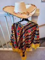 Mexicaans Carnaval Outfit - Poncho & Sombrero, Maat 38/40 (M), Wilbers & Wilbers, Carnaval, Ophalen of Verzenden