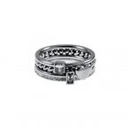 Roestvrij Stalen Levensboom Ring - RVS - Dames, Sieraden, Tassen en Uiterlijk, Ringen, Met kristal, 18 tot 19, Nieuw, Dame