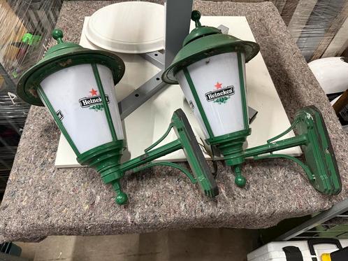 2x Heineken Lantaarn / Buitenlamp, Verzamelen, Biermerken, Gebruikt, Heineken, Ophalen