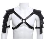 Heren zwart borst harnas / gay body leren club kostuum, Kleding | Heren, Verzenden, Nieuw, Kleding