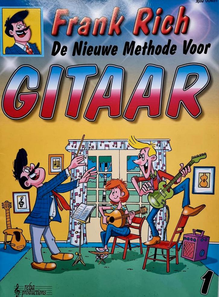 Frank Rich Gitaar Methode Deel 1 - Nieuwstaat, Muziek en Instrumenten, Bladmuziek, Zo goed als nieuw, Les of Cursus, Populair