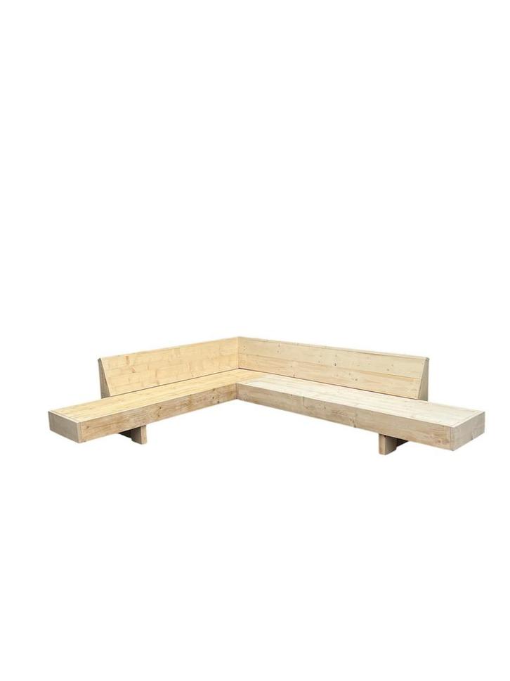 Loungebank, Tuin en Terras, Tuinsets en Loungesets, Nieuw, Loungeset, Steigerhout, Bank, Ophalen of Verzenden