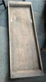 Landelijke zware Houten bak, trog 120 cm lang, Ophalen of Verzenden, Zo goed als nieuw, Rechthoekig, Hout