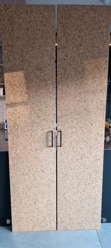 2 IKEA PAX Deuren Kurk met Scharnieren beschikbaar voor biedingen