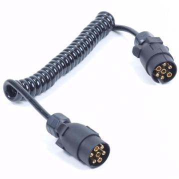 opruiming Spiraalkabel 7 p. + 12V stekkers € 19,95 beschikbaar voor biedingen