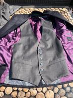 Thomas Baldwin Pak Maat 48 - Grijs met Paarse Voering, Kleding | Heren, Kostuums en Colberts, Thomas Baldwin, Maat 48/50 (M), Ophalen of Verzenden