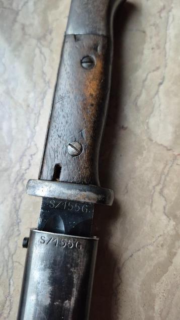 Duitse K98 bayonet S/155g nummergelijk beschikbaar voor biedingen