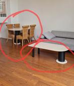 beuken fineer tafelset eettafel en salontafel, Antiek en Kunst, Ophalen