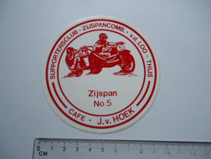 sticker oud Motorcross zijspan VD LOO sidecar cross race 5, Verzamelen, Stickers, Zo goed als nieuw, Bedrijf of Vereniging, Verzenden