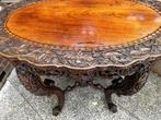 Tafel, ovaal, houtsnijwerk, antiek, oud, Indonesisch, Ophalen
