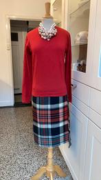 PAUW rode ruiten rok , 100% wol in maat 1=36, Kleding | Dames, Rokken, Pauw, Ophalen of Verzenden, Zo goed als nieuw, Knielengte