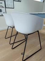 Moderne witte (kantoor)stoelen, Huis en Inrichting, Stoelen, Metaal, Twee, Modern, Wit