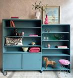 Unieke wandmeubel boekenkast opgeknapt oud blauw, Ophalen, Pand 96, Koestraat 96, Schoonhoven, Nieuw
