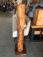 Boomstam vloerlamp met nieuwe kap., Ophalen, Hout, ., Nieuw