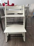 Stokke Tripp Trapp stoel met  stoelverkleiner en harnas, Ophalen, Gebruikt, Meegroeistoel, Stoelverkleiner