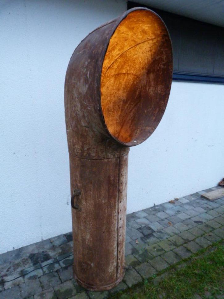Antieke scheepsluchtschacht met lamp, Antiek en Kunst, Curiosa en Brocante, Ophalen