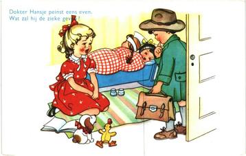806240 vintage Kinderkaart Dokter Nette oude kaart onbeschr beschikbaar voor biedingen