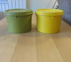 Tupperware 2 Voorraad Bussen / Trommels -RETRO-, Huis en Inrichting, Keuken | Tupperware, Ophalen, Gebruikt, Groen, Bus of Trommel