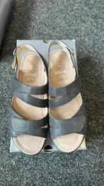 12) zwarte leren sandalen maat 5,5 G, Solidus, Zwart, Nieuw, Sandalen of Muiltjes