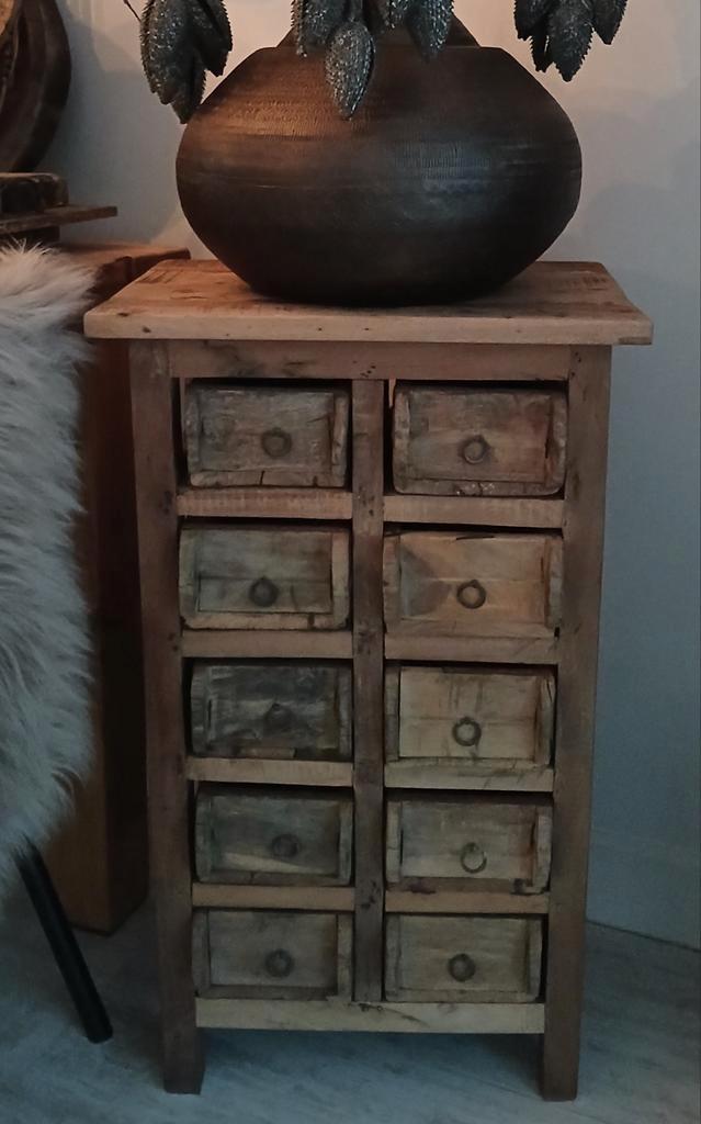 Landelijke Ladekast - Steenmallen, Huis en Inrichting, Kasten | Dressoirs, Zo goed als nieuw, Minder dan 50 cm, 25 tot 50 cm, Met lade(s)