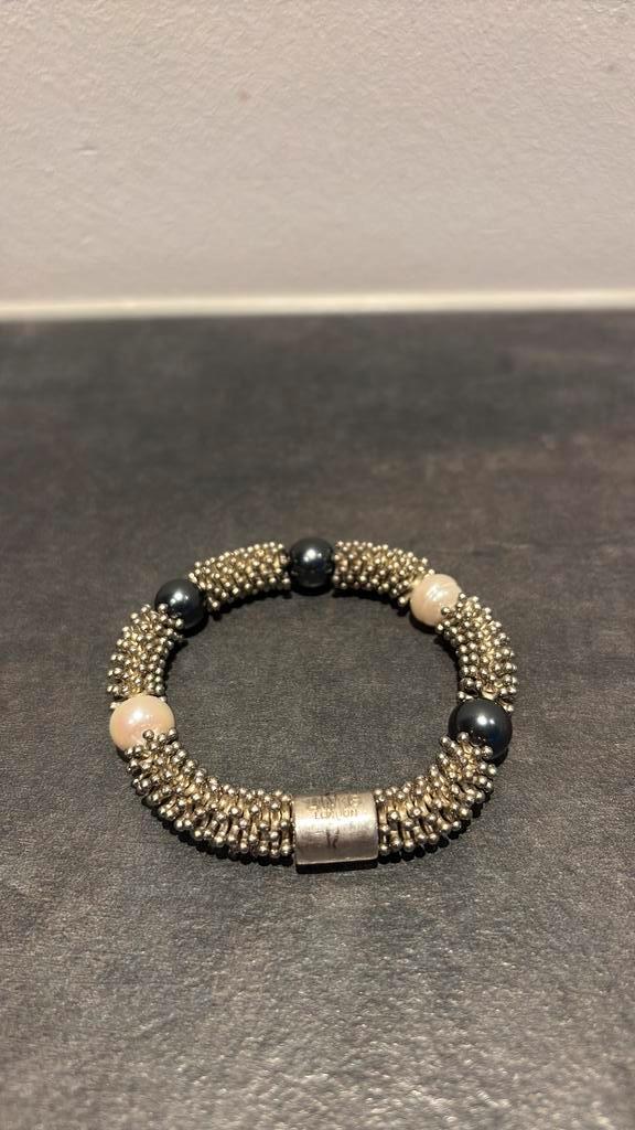 Zilveren Armband - zoetwaterparels - Links of London, Sieraden, Tassen en Uiterlijk, Armbanden, Zo goed als nieuw, Zilver, Ophalen of Verzenden