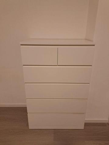 Ikea Malm Ladekast Wit 48 x 80 x 123 cm = Uitstekend - afbeelding 1